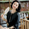 西子/卷香云龟裂纹香云纱桑蚕丝重工刺绣收腰连衣裙/CQSJ001 商品缩略图8