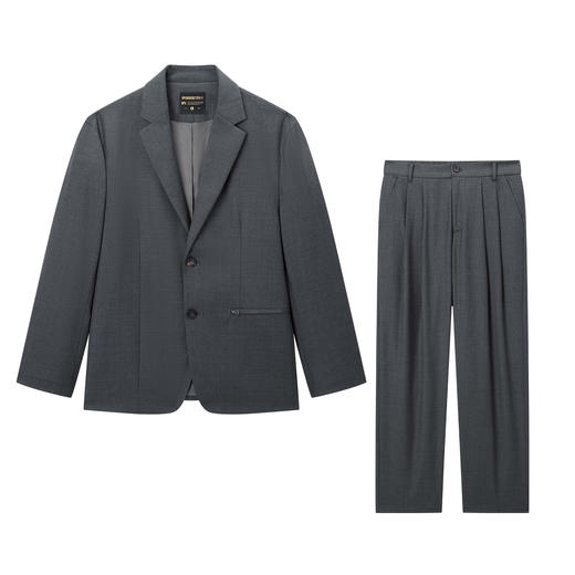 NPC潮牌老钱风100%绵羊毛二粒扣西服套装情侣秋NP57TJ22&NP57TR22 商品图7