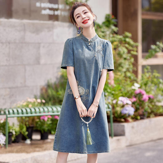 【预售3天】PY 时尚新中式国风连衣裙(适合90-128斤内）&35516 商品图1