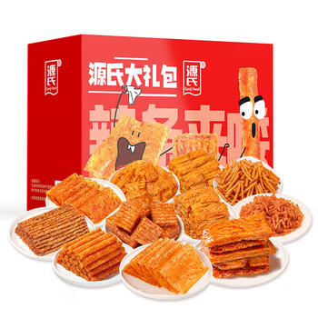 源氏辣条礼盒1960g 娱乐休闲送女友礼物解馋零食大礼包 /休闲食品 /豆干/素食零食 /辣条/面筋制品 商品图1