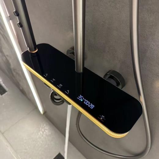 6036卡蜜拉全铜数显钢琴花洒-枪灰 商品图2