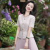 西子/香榭丽影醋酸亚麻假两件拼接贵气小香风连衣裙/CQTJ004 商品缩略图7