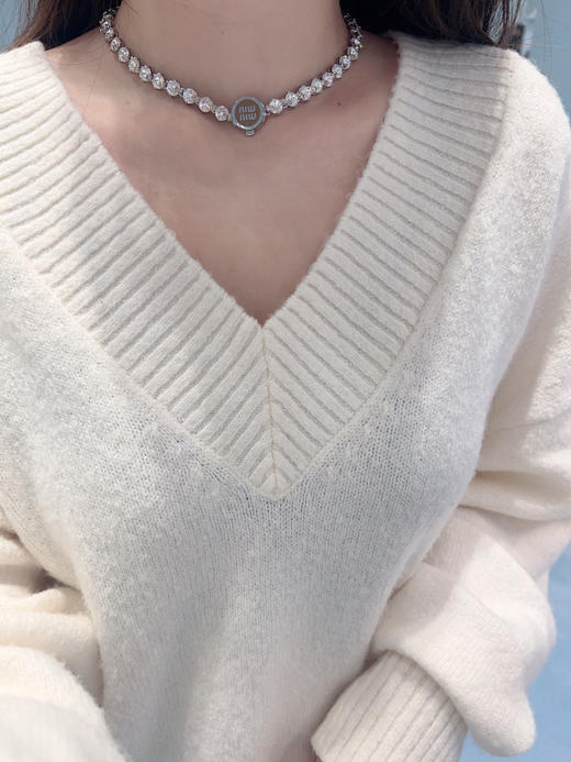 缪缪 珐琅字母满钻项链（EJ） 商品图8