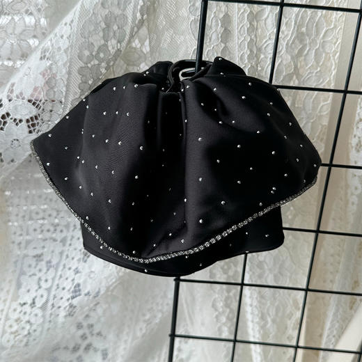 波点缎面满天星钻边裙摆马尾抓夹纪念日百货门店同款164343456 商品图4