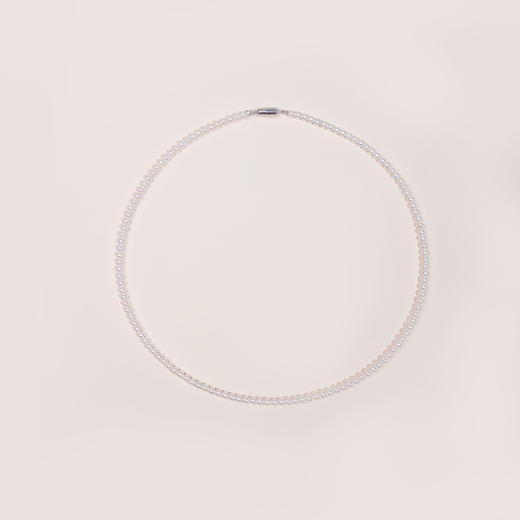 彩云系列 S925银淡水珍珠项链 3-4mm 商品图3