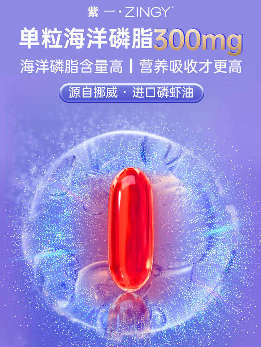 紫一南极磷虾油单瓶60粒装（套餐） 商品图4