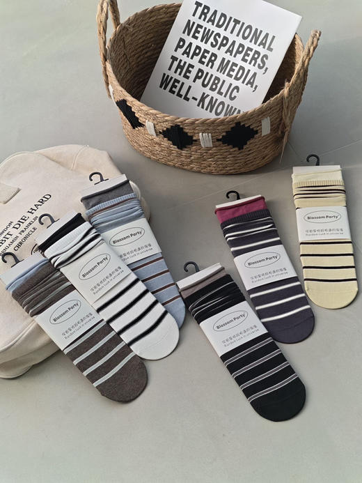 早秋条纹袜 商品图5