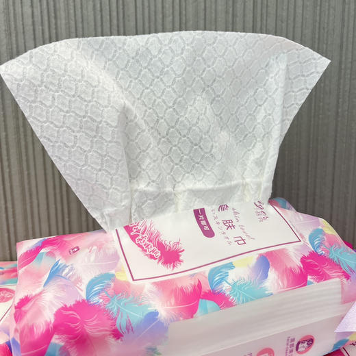 千羽格羽柔美肤巾（菠萝纹-糖果装） 82片【新疆长绒棉洁面巾】 商品图2