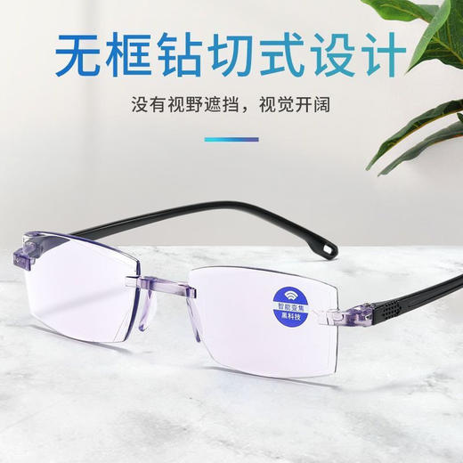 高档老花镜德国工艺智能变焦自动调节度数防蓝光中老年老花镜 商品图2