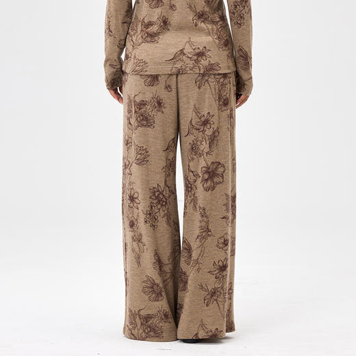 精纺羊绒印花直筒裤  SJF97K355N 商品图5