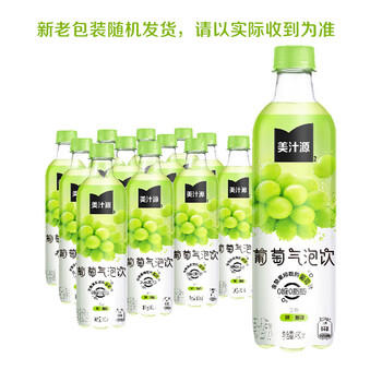 可口可乐（Coca-Cola）美汁源 无糖饮料 葡萄气泡饮 480ml*12瓶 整箱装 /水饮冲调 /饮料 /碳酸饮料 商品图0
