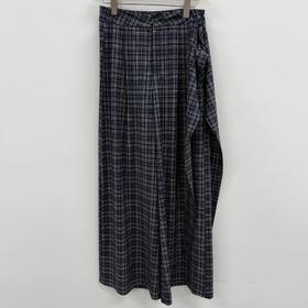 NC格子腰头小设计阔腿裤50524（黑）夏季 252180150321