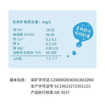 北极泉饮用天然矿泉水1L*6瓶 塑膜包装(适合孕婴饮用) /水饮冲调 /饮用水 /矿泉水 商品图7