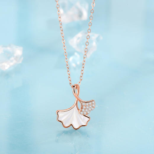 【百图lulu好物】【遇见你，三生有幸！】S925银三生有幸 天然白贝母项链礼盒装 女生百搭吊坠 轻奢时尚 高级感饰品 七夕情人节生日礼物-QB 商品图3