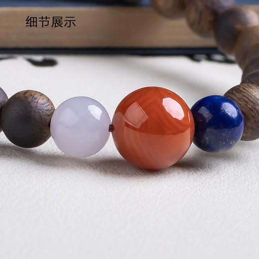 xy0505沉香+南红翡翠青金石葫芦手串 商品图4