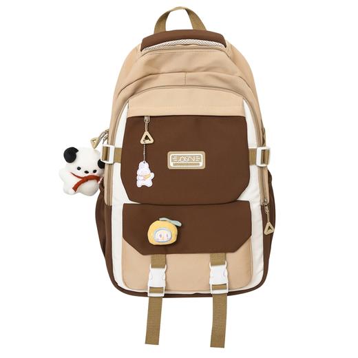 书包女校园风日系女生初中高中生大容量双肩包韩版大学生撞色背包 商品图4