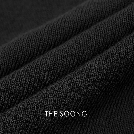THESOONG 纯棉100%翻领polo衫上衣女短袖修身型套头亨利衫领HBMY7375 商品图7