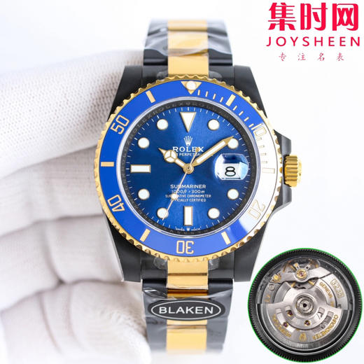 劳力士 BLAKEN 改装水鬼全黑 间金蓝水鬼黑武士 男士腕表 商品图1