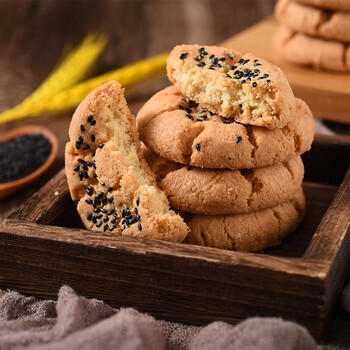 稻香村 原味黑芝麻桃酥800g整箱礼盒 传统糕点手工饼干曲奇零食团购送礼 /休闲食品 /中式糕点 /桃酥 商品图5