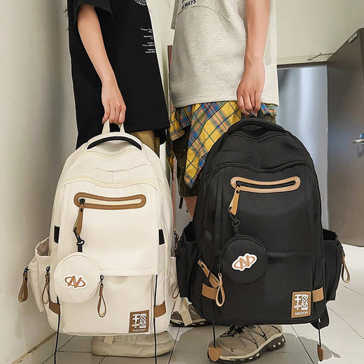 减负护脊 书包初中生中学生男生高中生背包男大容量女双肩包男款 商品图2