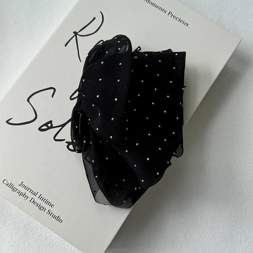 波点款满天星黑纱马尾抓夹纪念日百货门店同款164344803 商品图4