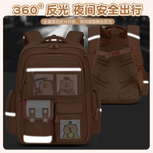 【老师推荐❗️减负护脊儿童书包】高颜值背包「大容量/防泼水/多口袋」稳贴合轻肩负，升级主袋大容量，新款书包女孩，开学季一到六年级卡，皮巴拉双肩包男L 商品图3