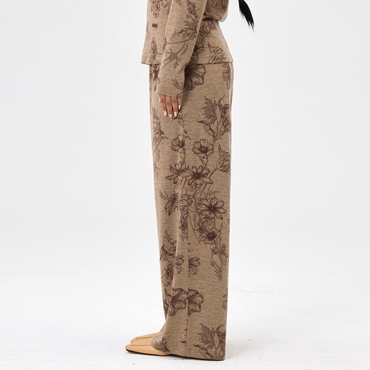 精纺羊绒印花直筒裤  SJF97K355N 商品图4