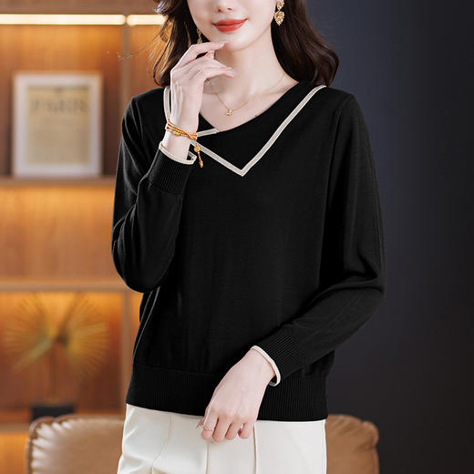 CC17-5310春秋薄款羊毛打底衫2025新款时髦时尚洋气女装宽松显瘦毛衣女好看 商品图1