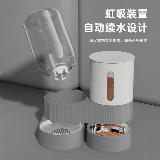 新款新品爆款自动猫咪喂食喂水器狗碗猫盆二合一饮水机猫碗狗碗 商品图3