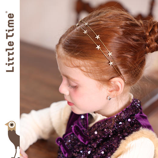 littletime发箍2025新款儿童洋气金银星星碎钻公主发饰女孩头饰 商品图1