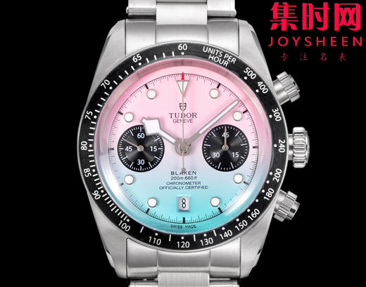 帝舵 3T碧湾计时系列 渐变色 男士腕表 是一款融合潜水表传统与赛车计时功能的混合型腕表 商品图3