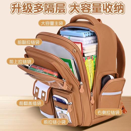 【老师推荐❗️减负护脊儿童书包】高颜值背包「大容量/防泼水/多口袋」稳贴合轻肩负，升级主袋大容量，新款书包女孩，开学季一到六年级卡，皮巴拉双肩包男L 商品图2