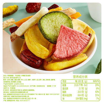 比比赞（BIBIZAN）综合什锦果蔬脆250g约12种袋装 蔬菜干果干秋葵脆小吃休闲零食品 /休闲食品 /蜜饯果干 /其他蜜饯果干 商品图2