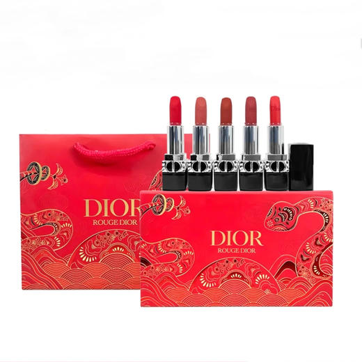 迪奥蛇年口红五件套丨限定礼盒 烈艳蓝金唇膏1.5g*5支 商品图4