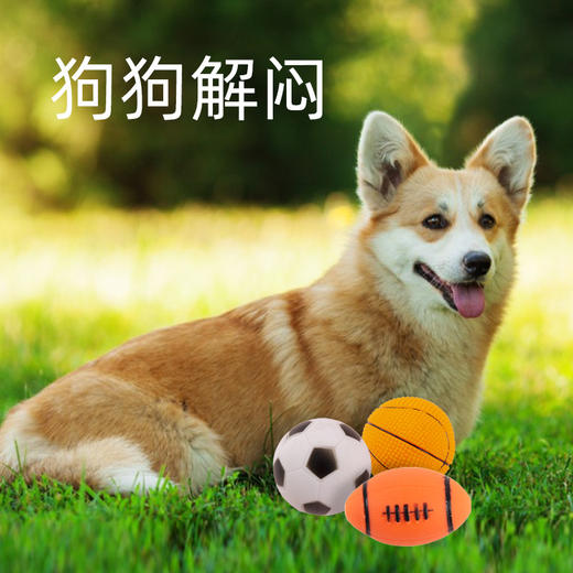 新款宠物玩具 高弹足球橄榄球发声狗狗玩具 狗狗用品宠物球 商品图3