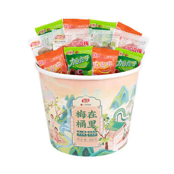 佳宝梅在桶里460g青梅半边梅加应子陈皮梅蜜饯果干零食年化大礼包 /休闲食品 /蜜饯果干 /梅子干 商品图0