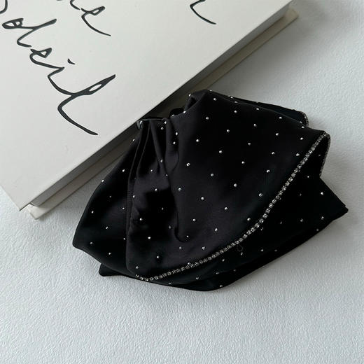 波点缎面满天星钻边裙摆马尾抓夹纪念日百货门店同款164343456 商品图2