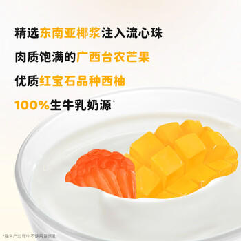 北海牧场宝石碗杨枝甘露味140g*4杯0蔗糖3.8g/100g蛋白 低温酸奶 健康轻食 /水饮冲调 /低温奶 /低温酸奶 商品图2