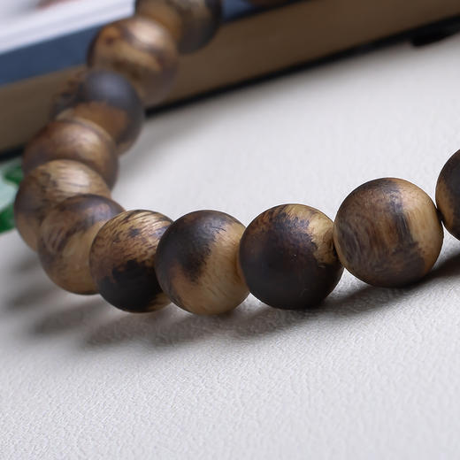 xy0509虎皮纹沉香+南红回纹珠手串 商品图5