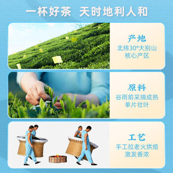 徽六2026新茶预定 绿茶六安瓜片茶叶200g 潜香500一级雨前 配礼袋送礼 /水饮冲调 /茗茶 /绿茶 商品图1