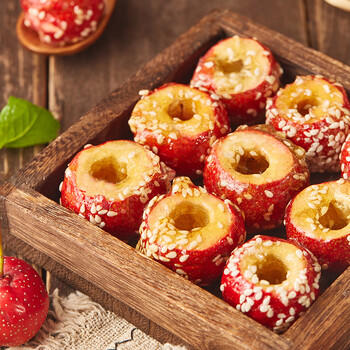 沂蒙公社冻干冰糖山楂球250g整颗空心无核山楂果干酥脆酸甜网红休闲零食 /休闲食品 /蜜饯果干 /山楂制品 商品图3