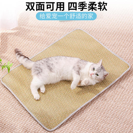 狗狗夏季用猫咪凉垫夏天宠物冰垫凉席狗垫子四季通用睡垫狗窝草席 商品图2