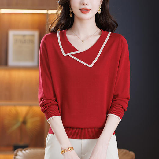 CC17-5310春秋薄款羊毛打底衫2025新款时髦时尚洋气女装宽松显瘦毛衣女好看 商品图2