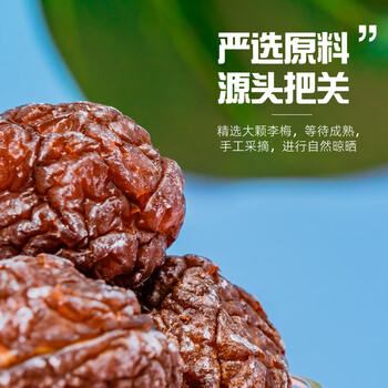 松川良品 乌梅干590g/罐 蜜饯果干休闲零食品铺子话李梅果脯原色特产小吃 /休闲食品 /蜜饯果干 /梅子干 商品图4
