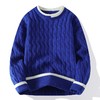 秋款上新！【经典款式，舒适有型！】男装秋冬新款 套头圆领镶色编织款长袖毛衣 男士保暖休闲针织衫-QB 商品缩略图2