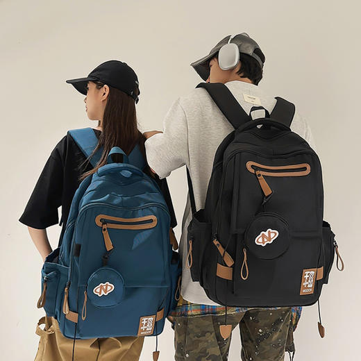 减负护脊 书包初中生中学生男生高中生背包男大容量女双肩包男款 商品图0