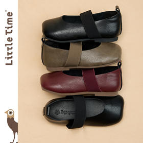 littletime女童皮鞋2025新款儿童洋气百搭真皮公主鞋女孩皮鞋
