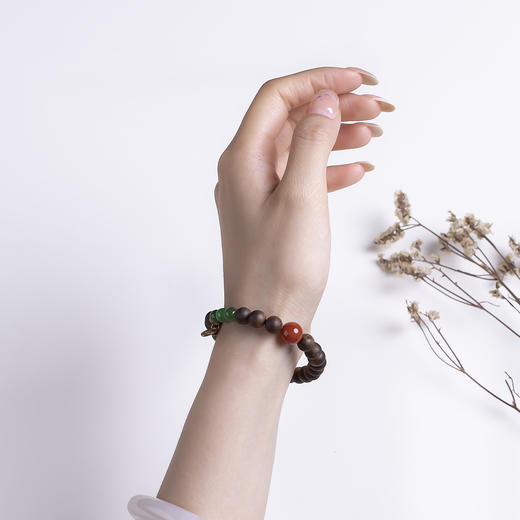 xy0506沉香+南红碧玉平安多财手串 商品图9