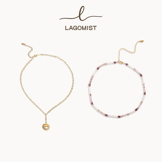 【Lagomist】早餐系列 | 串珠项链金贝果吊坠套装 商品图2