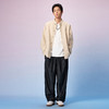 NPC潮牌周年【限定】亚麻棉混纺【八方纳财】盘扣衬衫男复古NP57SH20 商品缩略图1